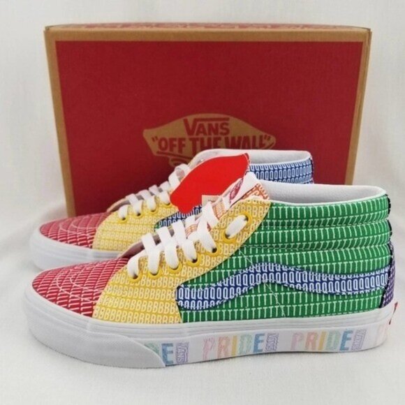 Vans Shoes Mid Sk8 Multicolor Pride Colorful Size 5 New - Picture 5 of 11